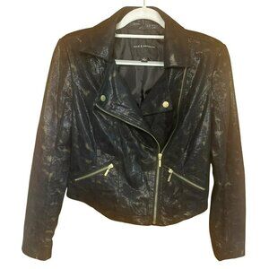 Rock-&-Republic Motorcycle Jacket Women Medium 17x19 Rock Edgy